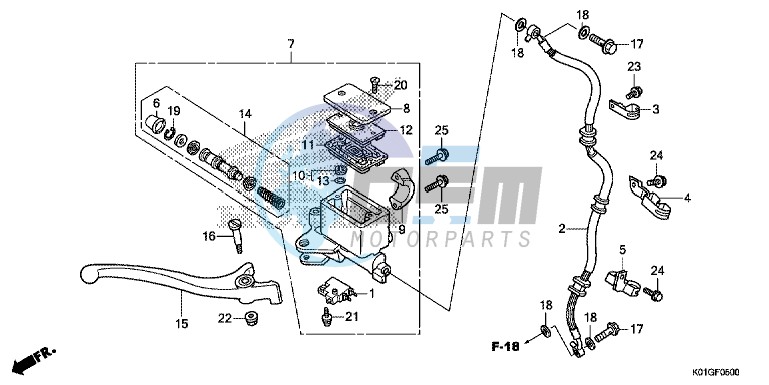 FRONT BRAKE MASTER CYLINDER