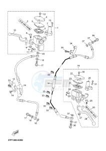 X-MAX125 XMAX 125 EVOLIS 125 (2ABF) drawing FRONT MASTER CYLINDER