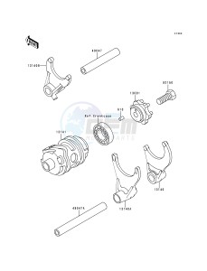 KX 250 K [KX250] (K2) [KX250] drawing GEAR CHANGE DRUM_SHIFT FORK-- S- -