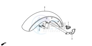 VT1100C2 drawing FRONT FENDER