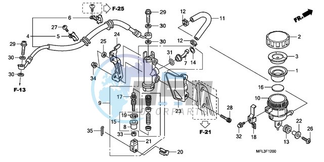 REAR BRAKE MASTER CYLINDER (CBR1000RR)