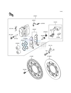 KX 250 K [KX250] (K1) [KX250] drawing FRONT BRAKE