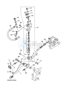 XT250 XT250N (B1UG) drawing REAR MASTER CYLINDER