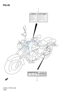 GZ250 (P3) drawing LABEL (MODEL P28)