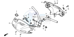 SFX50 drawing STEERING HANDLE/ HANDLE COVER (1)