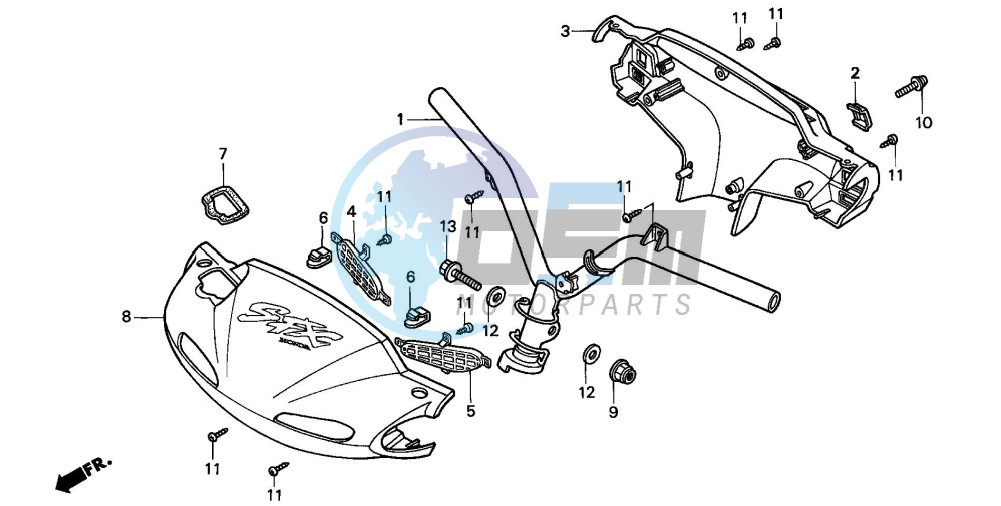 STEERING HANDLE/ HANDLE COVER (1)