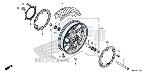 CBR650FAE CBR650FAE 2ED - (2ED) drawing FRONT WHEEL