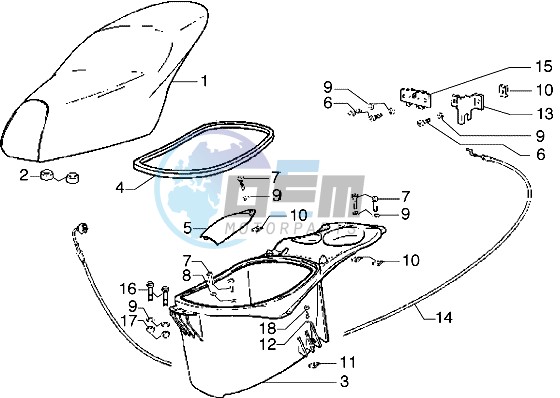 Saddle - Case helmet