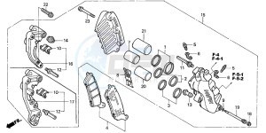 NSS250 JAZZ drawing FRONT BRAKE CALIPER