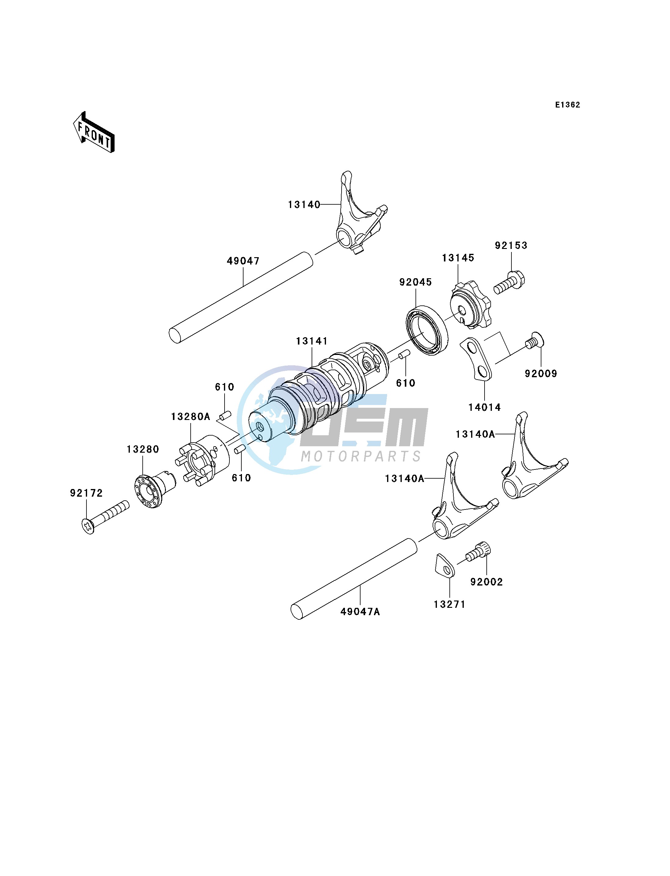 GEAR CHANGE DRUM_SHIFT FORK-- S- -