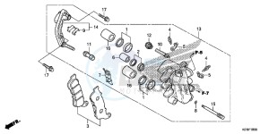 SH125E SH125 E drawing FRONT BRAKE CALIPER