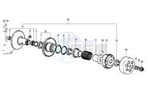 Liberty RST 125 drawing Driven pulley