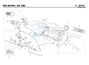 RS2-125-MATRIX-PRO-GREEN drawing HANDLEBAR - CONTROLS