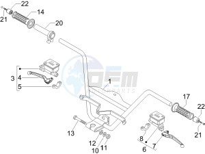 Nexus 250 SP e3 (UK) UK drawing Handlebars - Master cilinder