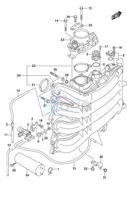 DF 150 drawing Intake Manifold/Throttle Body