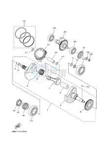 YXE700E YXE70WPHH (2MBG) drawing CRANKSHAFT & PISTON