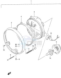 GS500 (P19) drawing HEADLAMP (P2, P19, P54)