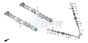 CB1100SF drawing CAMSHAFT/VALVE