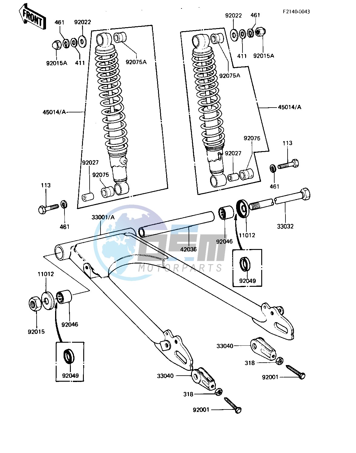 SWING ARM_SHOCK ABSORBERS -- 81-83 A2_A3_A4- -