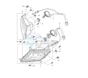 YZF R 125 drawing HEADLIGHT