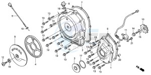 CBR1100XX SUPER BLACKBIRD drawing RIGHT CRANKCASE COVER