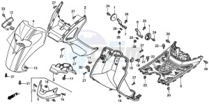 SFX50S drawing FRONT FENDER/STEP FLOOR