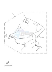 YFM350FWA GRIZZLY 350 4WD (1NSK) drawing SEAT