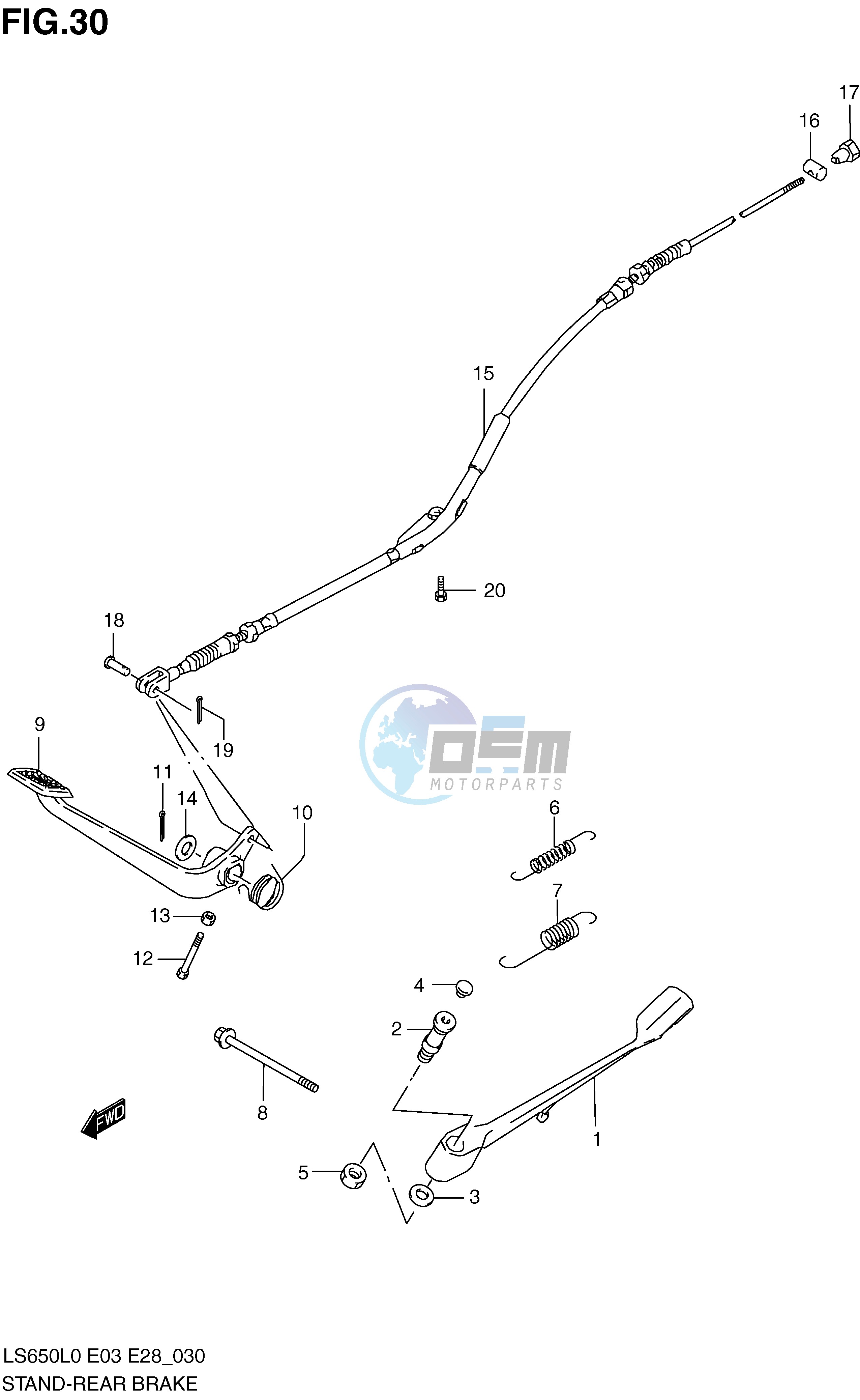 STAND - REAR BRAKE