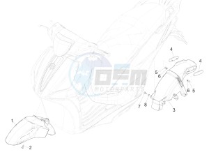 Liberty 50 iGet 4T 3V 25kmh 25km/h (EMEA) drawing Wheel housing - Mudguard