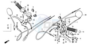 PK50 drawing HANDLE LEVER/SWITCH/CABLE