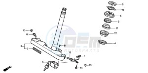 VT600CD 400 drawing STEERING STEM