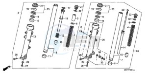 XL1000VA9 France - (F / ABS CMF) drawing FRONT FORK (XL1000VA)