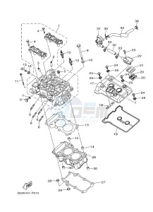 YZF-R3 YZF-R3A 321 R3 (B025) drawing CYLINDER HEAD