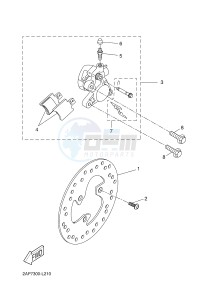 YN50F OVETTO 4 (2ACE) drawing FRONT BRAKE CALIPER