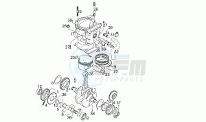 Pegaso 650 drawing Drive shaft - Cylinder - Piston T