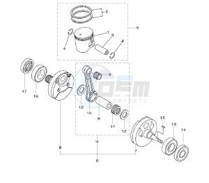 YZ LC 250 drawing CRANKSHAFT AND PISTON