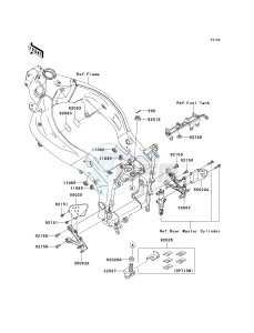 ZX 600 N [ZX-6RR] (N1) N1 drawing FRAME FITTINGS-- FRONT- -