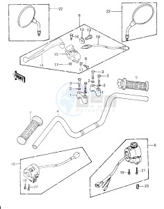 KZ 750 H [LTD] (H1) [LTD] drawing HANDLEBAR -- 80 H1- -