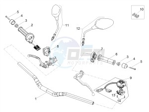 TUONO 1100 V4 RR E4 ABS (EMEA, LATAM) drawing Handlebar - Controls