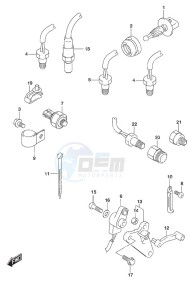 DF 300AP drawing Sensor w/Transom (X or XX)