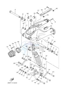 XT1200Z SUPER TENERE ABS (BP81) drawing REAR ARM & SUSPENSION