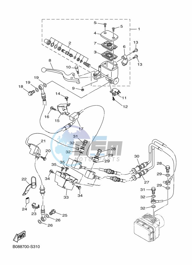 FRONT MASTER CYLINDER