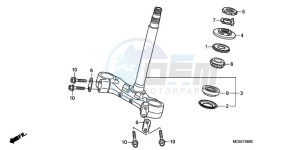 ST1300A9 ED / ABS MME drawing STEERING STEM