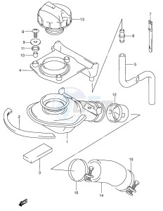 VL1500 (E2) drawing FUEL INLET