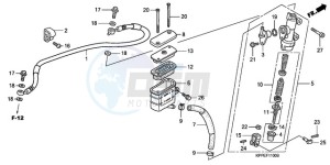 CBR125RWA Australia - (U / WH) drawing RR. BRAKE MASTER CYLINDER