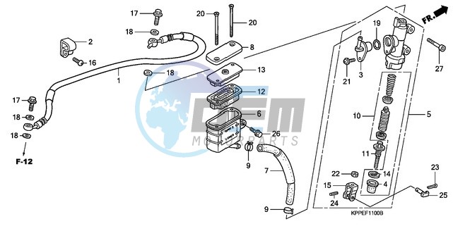 RR. BRAKE MASTER CYLINDER