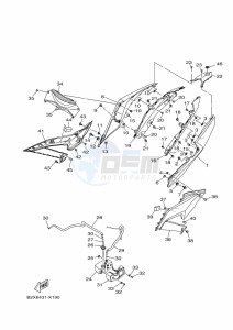 YZF320-A YZF-R3 (B2XF) drawing SIDE COVER