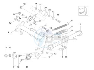 RS4 125 4T (AU, CA, EU, HK, J, RU, S, USA) drawing Central stand