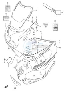 GSX600F (E2) Katana drawing COWLING BODY (MODEL T)