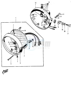 H2 B [MACH IV] (-B) 750 [MACH IV] drawing HEADLIGHT -- H2, Till F_NO.02685- -